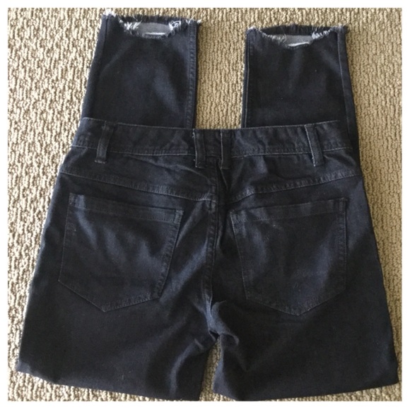 Free People Black Destroyed Skinny Jeans.  NWT. - Picture 6 of 7